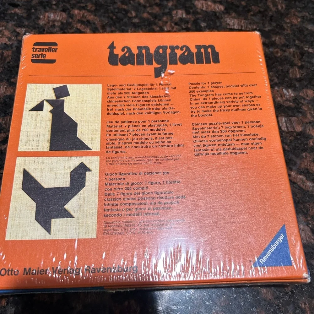 NIP Sealed. Ravensburger Tanagrams. 7 pieces create over 200 puzzles/designs. - Picture 2 of 3